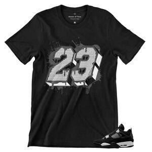Jordan 4 White Thunder Mens T Shirt To Match Sneakers